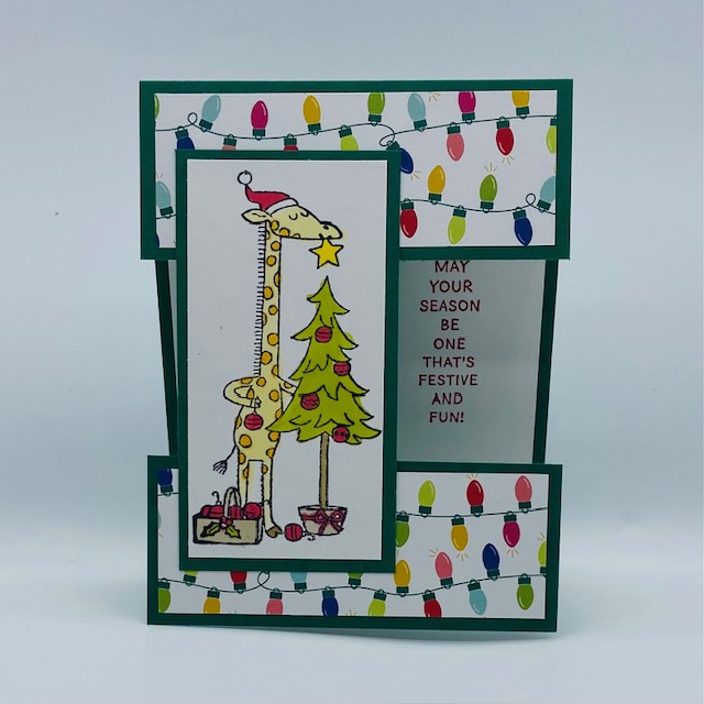 Stampin Up Fun Festive Missing Middle Fun Fold Card Z Fold Card