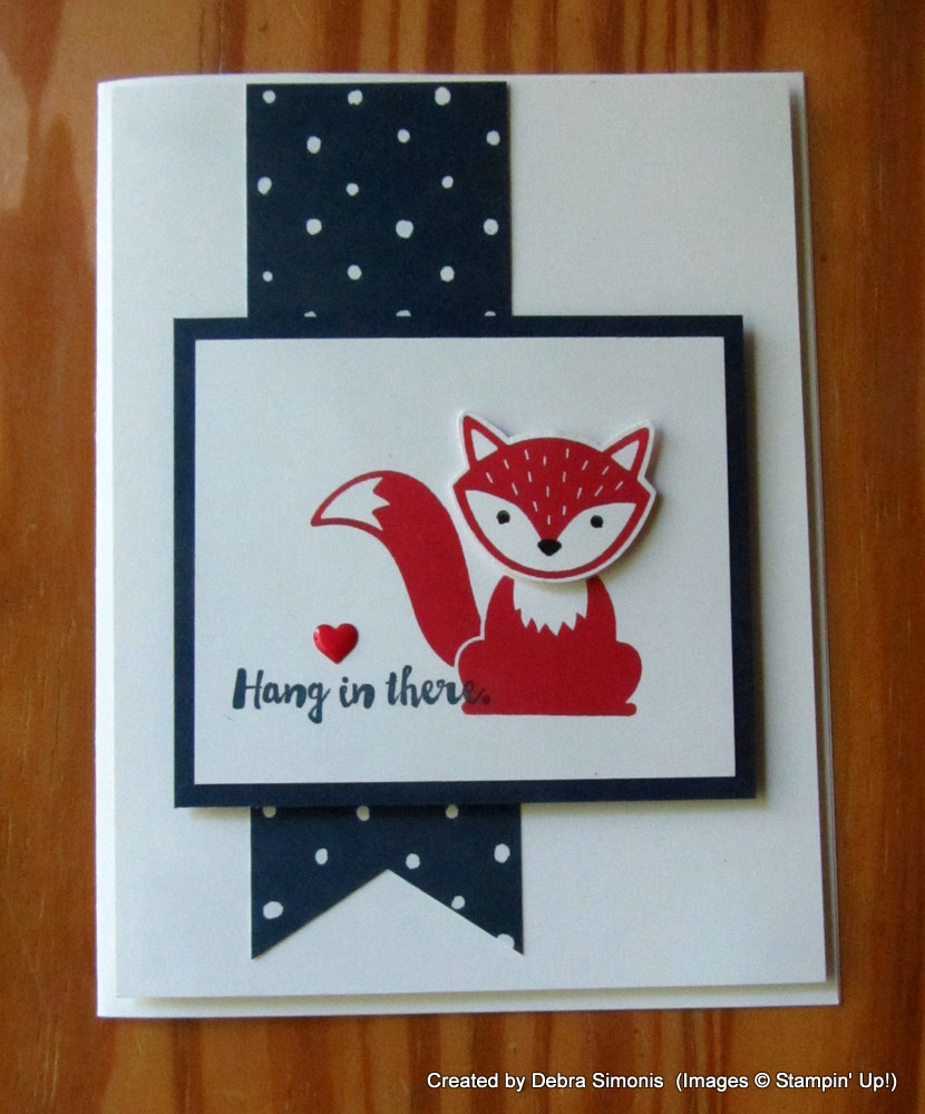 Navy and White with Red Fox CASE from Mary Fish
