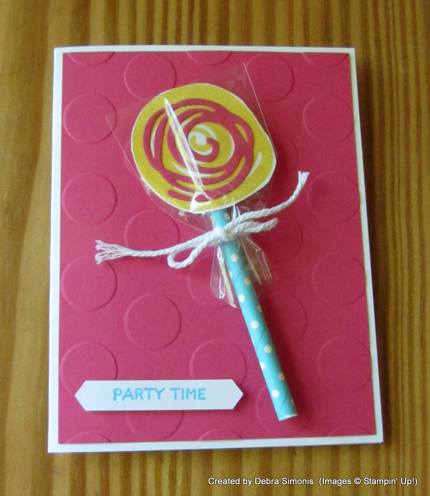 Swirly Bird Sucker card