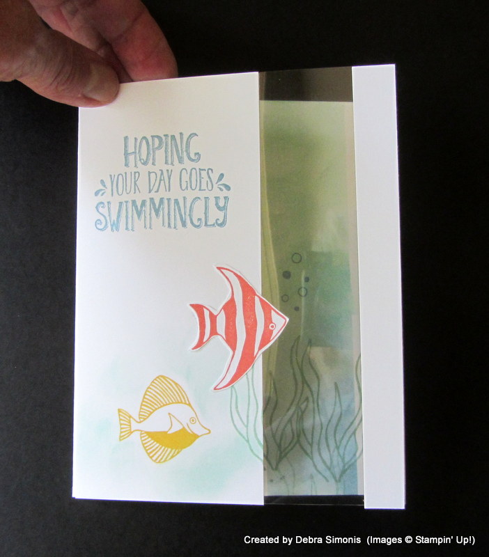 Fish card partially opened