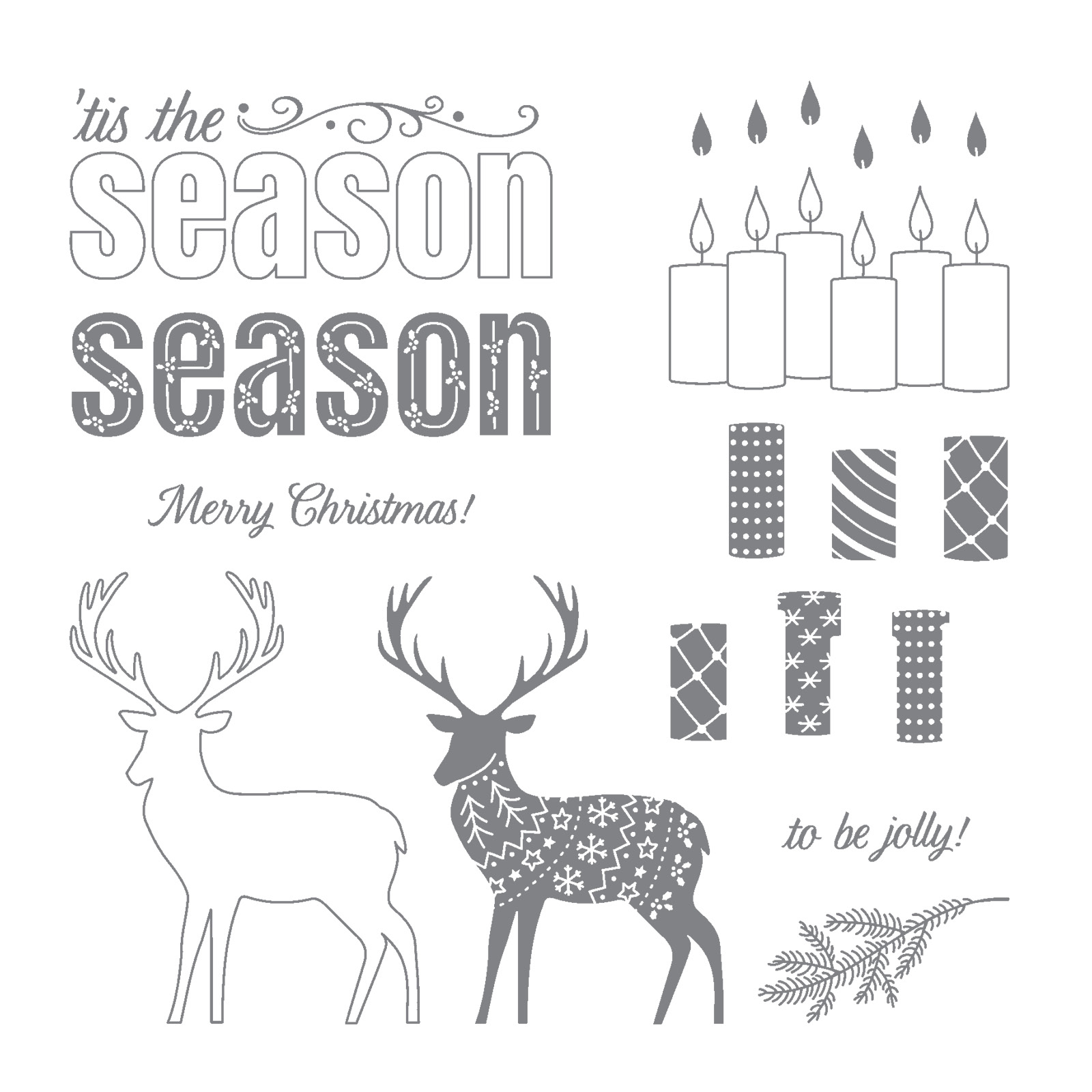 Stampin Up Merry Patterns Christmas card idea - Debra Simonis Stampinup