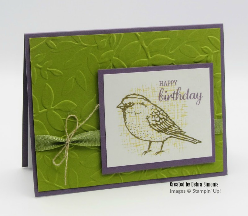 Stampin Up Best Birds Layered Leaves Embossing Folder - Debra Simonis Stampinup