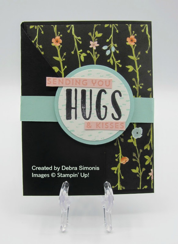 Stampin Up Lovely Inside and Out Fancy Fold card - Debra Simonis Stampinup