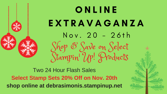 Stampin' Up Online Extravaganza 24 hour flash sale - Debra Simonis Stampinup