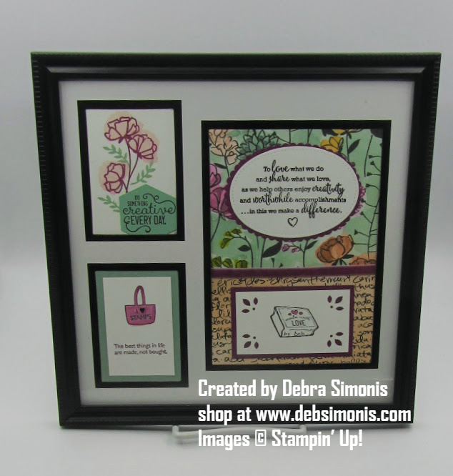 Stampin-Up-Share-What-You-Love-Love-What-You-Do-framed-art-project-Debra-Simonis-Stampinup