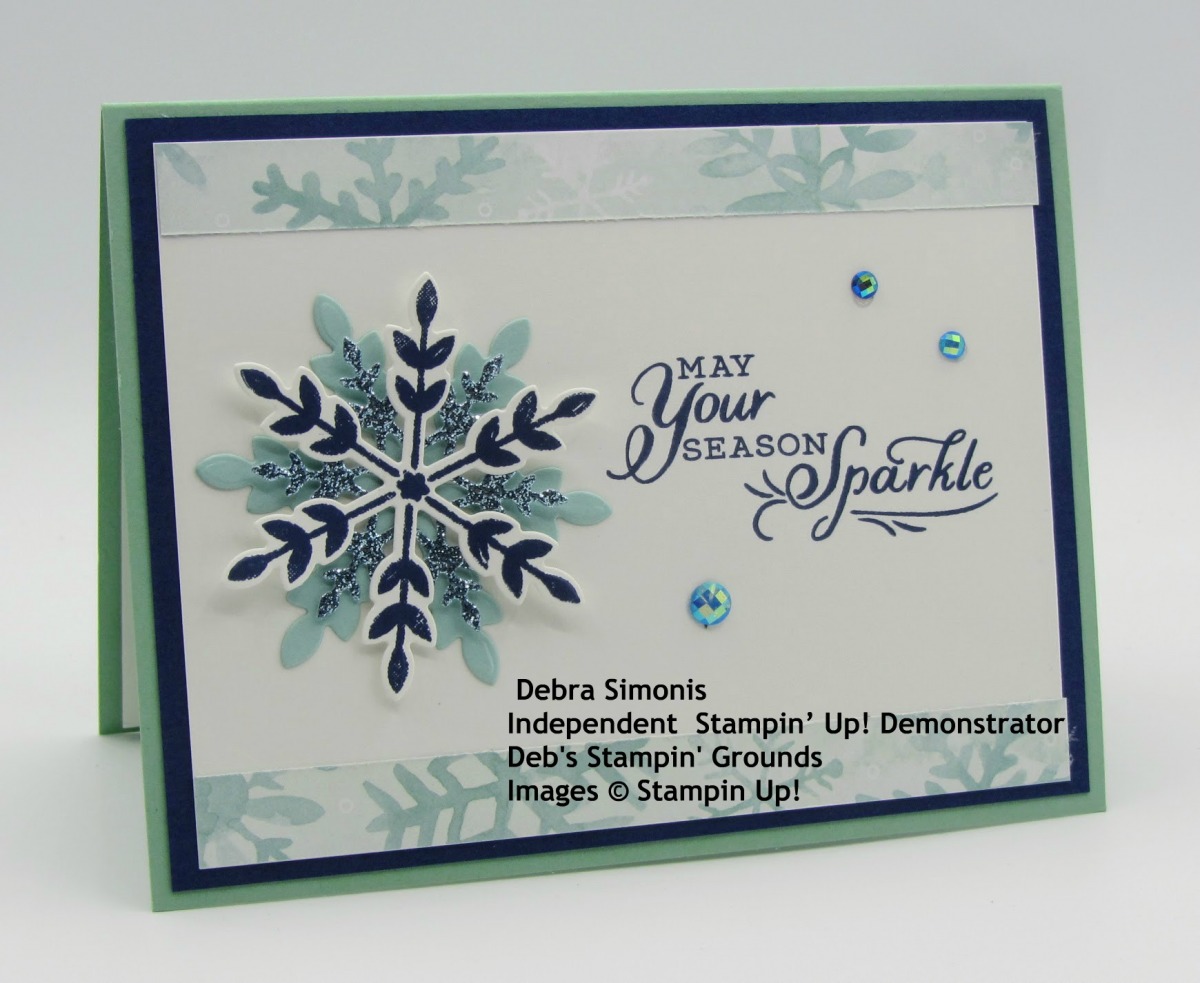 Stampin-Up-Snowflake-Wishes-stamp-set-So-Many-Snowflake-dies-may-your-season-sparkle-christmas-card-Debra-Simonis-Stampinup