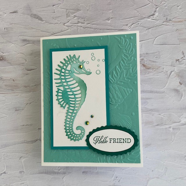 Stampin-Up-Seascape-Sea-Life-Dies-Seashells-Embossing-Folder-seahorse-hello-card-Debra-Simonis-Stampinup