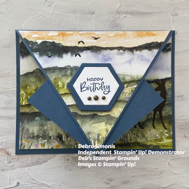 Stampin-Up-Paradise-of-Palms-On-the-Horizon-Beautiful-Shapes-Dies-Grove-Dies-masculine-birthday-card-arrow-fun-fold-card-Debra-Simonis-Stampinup