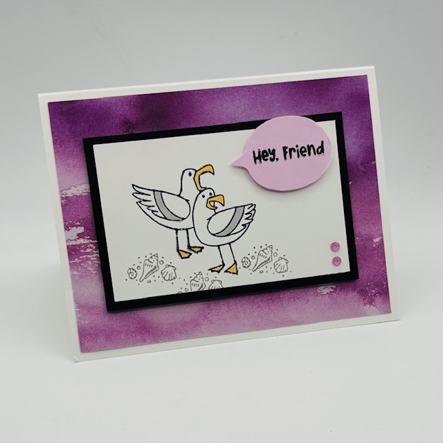 Stampin-Up-Friendly-Seagulls-Bee-Builder-Punch-masking-technique-friend-thinking-of-you-card-Debra-Simonis-Stampinup