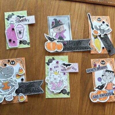 Stampin Up Spooky Halloween Tags for Halloween Treat bags - Debra Simonis Stampinup