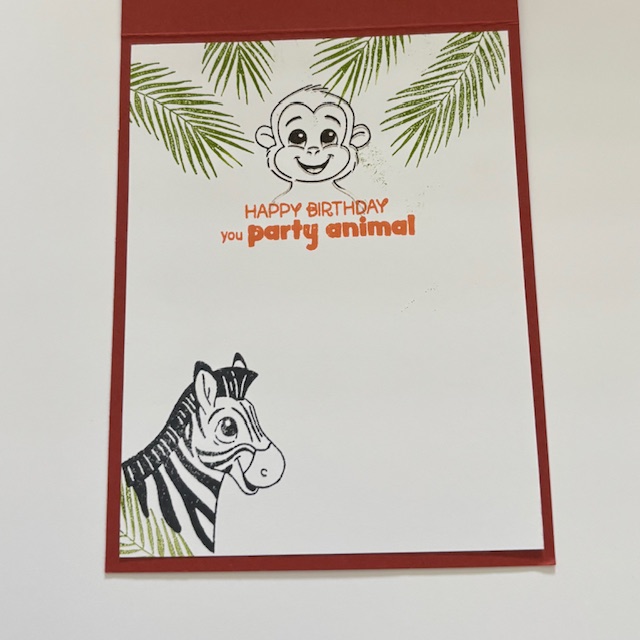Stampin-Up-Silly-Safari-Changing-Leaves-Dies-whimsica-jungle-animals-birthday-card-kids-masculine-friend-inside-view-Debra-Simonis-Stampinup
